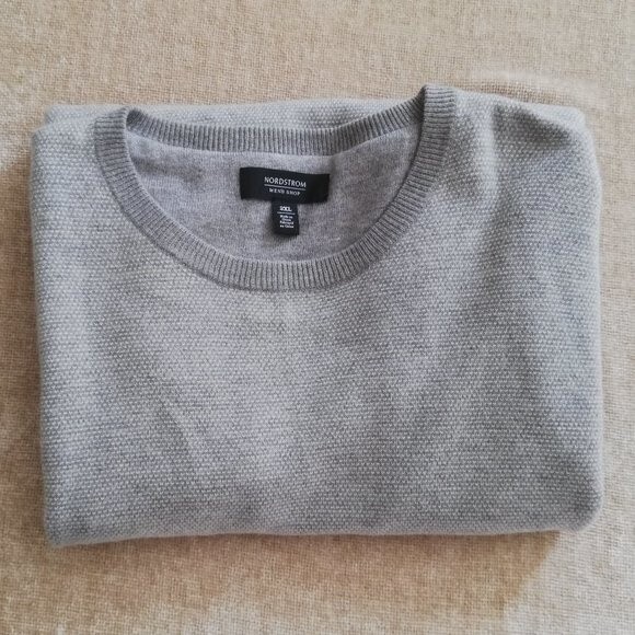 Nordstrom Grey Wool Long Sleeve Sweater Size 2XL NWOT - Picture 2 of 9